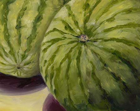 Watermelon painting by Francene Christianson